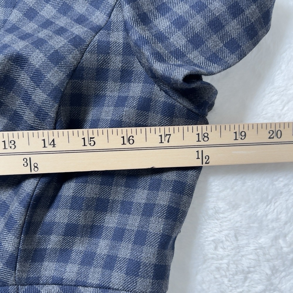 Brooks Brothers Red Fleece Sheath Dress Womens Sz 10 Blue Gingham Short Sleeve - Picture 10 of 14
